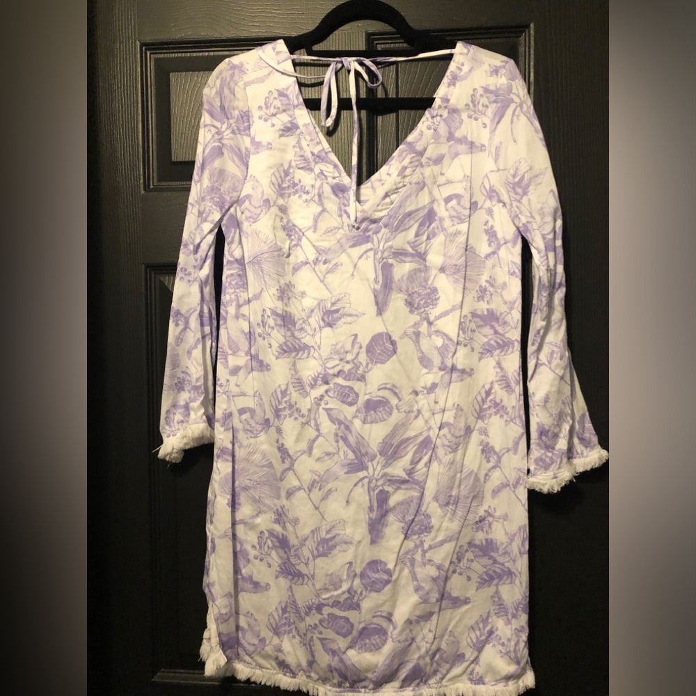 Floral V-Neck Women’s Sleep Tunic - Lavender/White
Brand:  Persifor
Size M